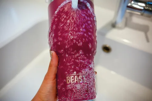 Miniatura 5 de Beast Vaso Térmico de 30 oz de Acero Inoxidable con Aislamiento al Vacío para Café y Hielo de Doble Pared Termo de Viaje (Rojo Arándano)