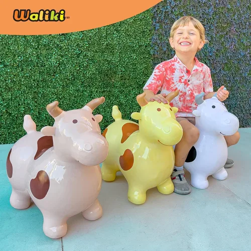 Miniatura 8 de WALIKI Tolva de caballo hinchable Benny The Jumping Bull Pony inflable para niños pequeños