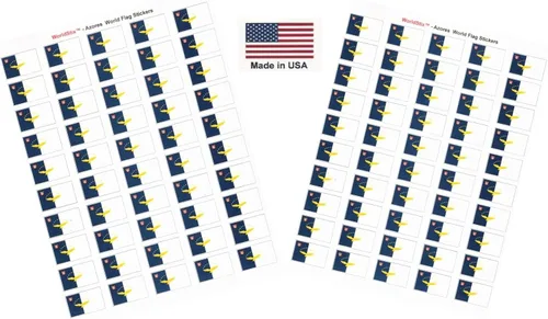Miniatura 86 de 100 calcomanías de la bandera de Alaska; 1.5" x 1" hechas en Estados Unidos, calcomanías autoadhesivas de la bandera del estado para álbumes