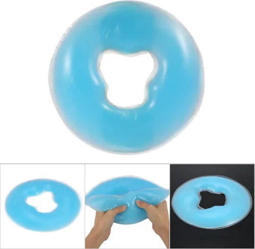 Miniatura 7 de Yosoo Health Gear Almohada de almohada de silicona para mesa de masaje, relajación facial suave para salón de belleza, spa en casa (azul)