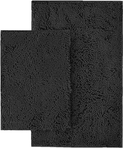 Miniatura 9 de LuxUrux - Juego de alfombrillas de microfibra de felpilla extrasuave de 1 pulgada de alto, muy absorbentes, para usar en el baño o la ducha