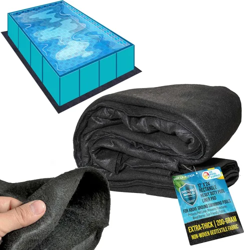 Miniatura 17 de U.S. Pool Supply Ground Shield - Almohadilla para revestimiento de piscina redonda de 15 pies de servicio pesado para piscinas sobre el suelo