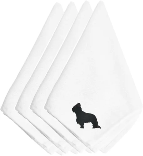 Miniatura 33 de Caroline's Treasures BB3448NPKE Affenpinscher - Juego de 4 servilletas bordadas, lavables, suaves, duraderas, servilletas de mesa para hotel