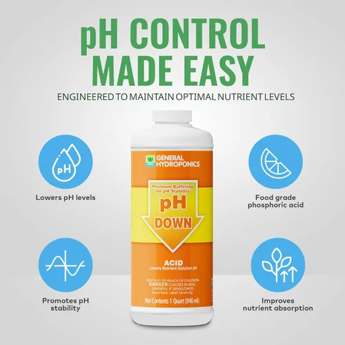 Miniatura 3 de General Hydroponics HGC722120 Líquido Premium Buffering para estabilidad del pH, cuarto de galón, naranja