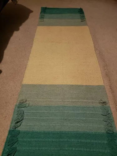 Miniatura 3 de Jaipur art & Rugs Estera de yoga de algodón - Alfombra tejida a mano ecológica - Antideslizante y gruesa (61x183x5mm) para fitness diario en casa