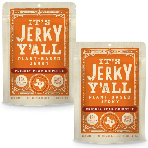 Miniatura 12 de It's Jerky Y'all - Plant Protein Jerky - The Smarter Jerky 16-19g Protein + 8-10g Fiber Per Bag Non-GMO, No Cholesterol, Born in Texas