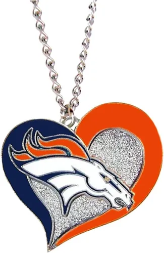 Collar con colgante de corazón en espiral de la NFL - Joyería de regalo para mamá, esposa, hermana, hija, mejor amiga - Regalo ideal para