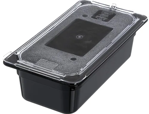 Miniatura 9 de Carlisle FoodService Products StorPlus Tapa plana, cubierta para bandejas de comida de tamaño 1/3, 12.75 x 7 pulgadas, 1 unidad, transparente