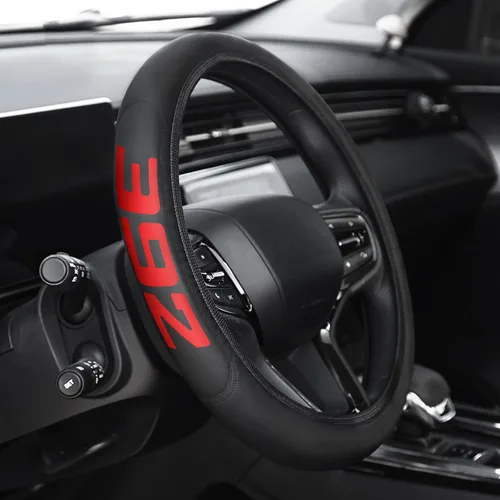 Miniatura 10 de Funda de cuero prémium para volante compatible con Dodge Charger Challenger Durango RAM 1500 coches, ajuste universal de 14 a 15 pulgadas