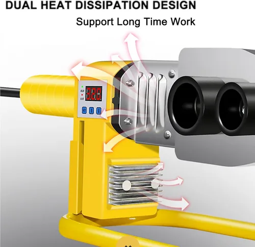Miniatura 3 de Soldador de fusión,Máquina de fusión en caliente digital con ajuste de temperatura,Máquina de soldadura de tubos de 8.4-23.7 pulgadas,Máquina