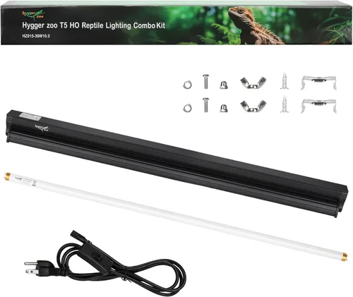 Miniatura 9 de T8 10.0 UVB - Kit combinado de iluminación de bombilla UVB para reptiles, luz UVB HO de 17 W para reptiles, campana de terrario con barra de luz UVB