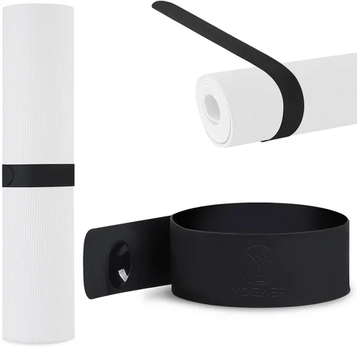 Yoga Mat Carrier Strap, Adjustable Thick Straps Sling for Carrying Large Mats, Stretching Band Banda Slap Negro