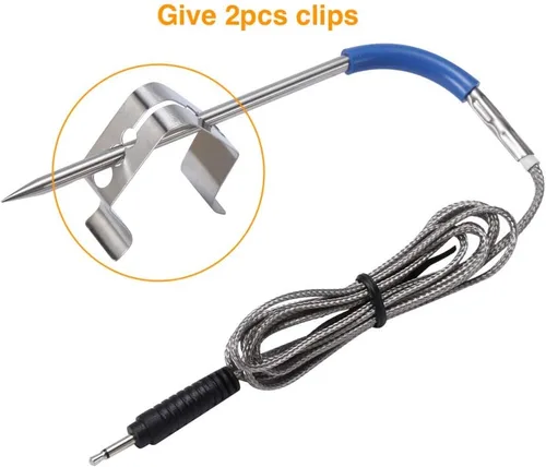 Miniatura 5 de Sonda de carne de repuesto para Weber iGrill 2 Termómetro con 2 clips de sonda para Weber iGrill Mini & iGrill 3 & iGrill Pro Sonda de repuesto