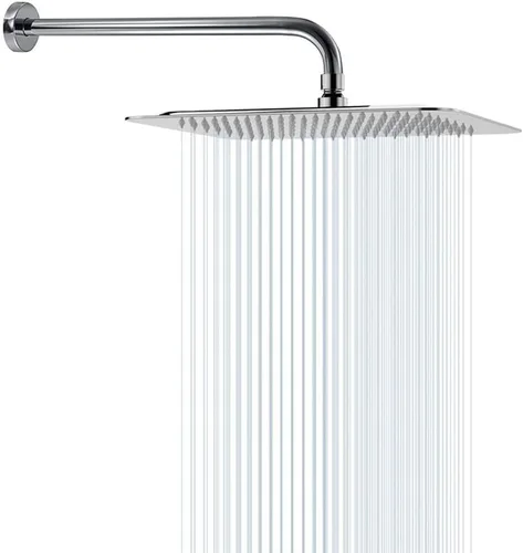 NearMoon - Alcachofa de ducha de lluvia cuadrada con brazo extensible, de acero inoxidable grande, cascada, cobertura de cuerpo completo (30 Cromo