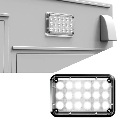 Miniatura 13 de Alpha-Z 6x4 Ambulancia LED Montaje en Superficie Luces estroboscópicas de emergencia y camión de bomberos Luz de advertencia ultra delgada