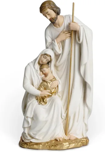 Estatua católica de la Santa Familia BC, belén de 6 pulgadas de alto en interiores, regalo religioso, decoración del hogar de Navidad, figura