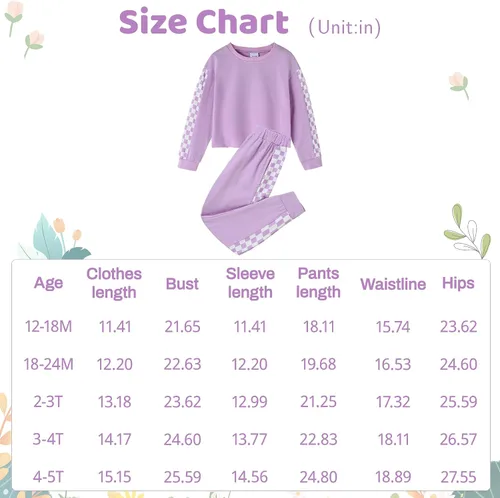 Miniatura 8 de SANMIO Conjunto de ropa para niña pequeña, camisa de manga con volantes, pantalón floral con diadema, 3 piezas, conjunto de ropa para bebé niña 1-5T