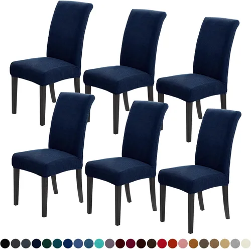 Miniatura 32 de Joccun Fundas para Sillas de Comedor Juego de 2, Fundas Elásticas para Sillas de Comedor Fundas para Sillas de Comedor Protector de Asiento, Funda