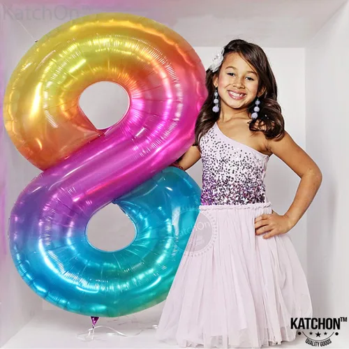 Miniatura 190 de KatchOn, Globo grande azul número 2 de 40 pulgadas Decoraciones de cumpleaños de Baby Shark para niño de 2 años Globo azul número 2 Globo