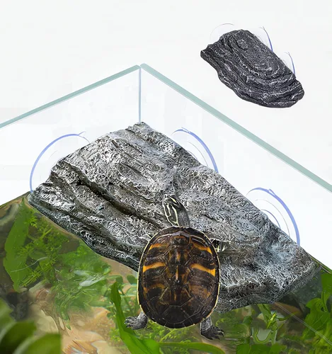 YZHZOM Plataforma para tomar el sol de tortuga con ventosas, terraza flotante de descanso para ranas, terrapinas y tortugas