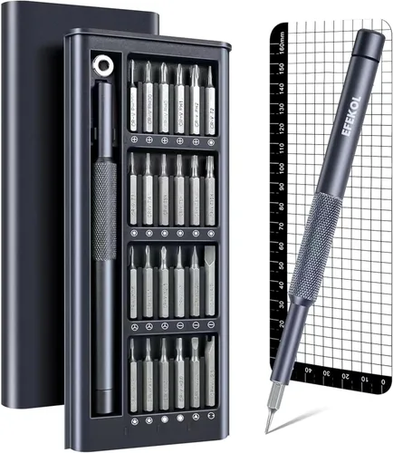 efekol Juego de destornilladores pequeños de precisión, kit de herramientas pequeñas de reparación electrónica [súper duradero] para timbre de