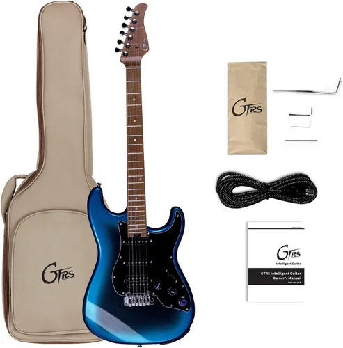 Miniatura 12 de GTRS P800 - Guitarra eléctrica inteligente de práctica con APP, 16 simulaciones de guitarra, efectos y 12 horas de vida de batería, looper de 80