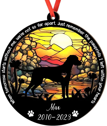 Miniatura 53 de Adorno personalizado para atrapasoles de sabueso afgano, adorno de Navidad de sabueso afgano – Regalo para perro amante, sabueso afgano