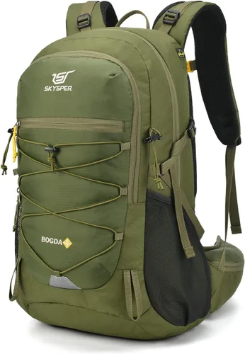 SKYSPER Mochila de Senderismo para Hombres y Mujeres, Mochila de Viaje de 35L Impermeable Mochila de Camping Mochila Ligera para Exteriores Mochila
