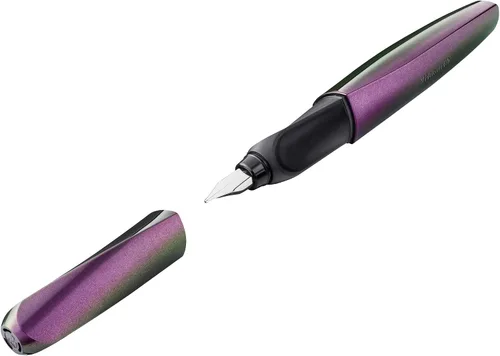 Miniatura 16 de Pelikan Pluma estilográfica Twist 946806 con 1 cartucho de tinta, punta media, color negro, en caja