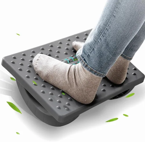 Miniatura 8 de CasaZenith Reposapiés para debajo del escritorio en el trabajo - Taburetes ergonómicos para debajo del escritorio de oficina - Reposapiés oscilante