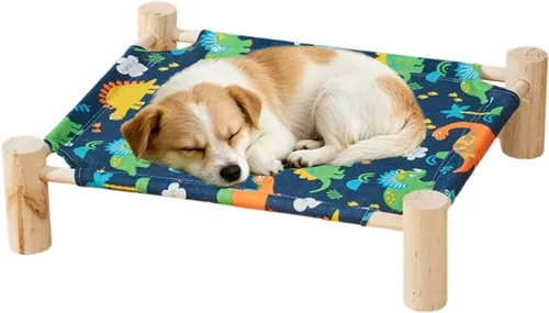 Miniatura 7 de Dog Hammock - Cat Hammock Bed Wooden Elevated Dog Bed, Stable Removable Sleeping Cot, Quick to Install Pet Cot for Home Living Room Apartment Dorm