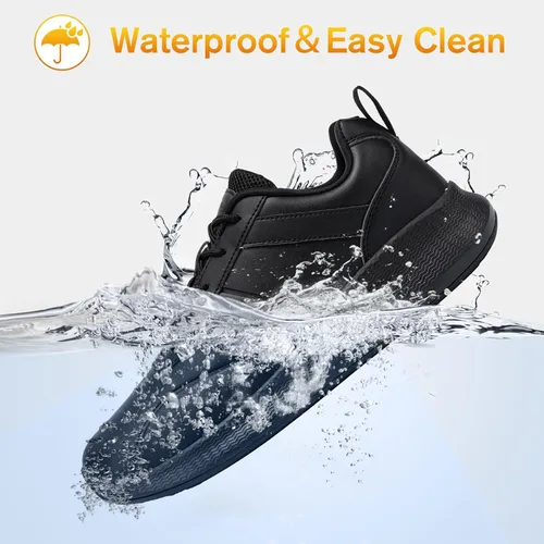 Miniatura 3 de Zapatos de trabajo antideslizantes para hombre, zapatos de cocina impermeables para chef, zapatos cómodos antideslizantes para restaurante, calzado