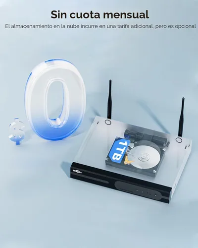 Miniatura 3 de Hiseeu [Grabación 24/7] Sistema de cámara de seguridad para el hogar, sin suscripción, NVR 4K con cámaras Bullet para exteriores con alimentación