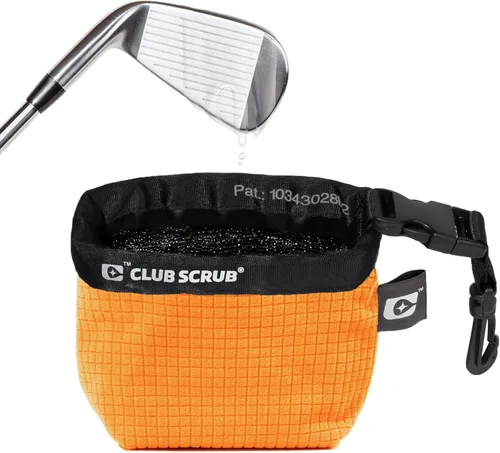 Miniatura 16 de Club Scrub Bolsa de limpieza para palos de golf y pelotas de golf, forro impermeable con tecnología de cara limpia, clip desmontable, lavable a Negro