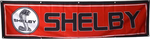 Miniatura 4 de Shelby Cobra Flag Motorsport Car Racing Banner de 2 x 8 pies