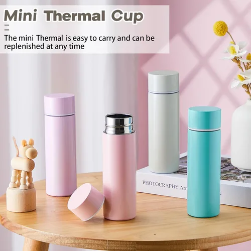 Miniatura 4 de Irenare Mini botella de agua de 5 onzas, mini botella de acero inoxidable aislada para botella de agua, bonita botella a prueba de fugas, mantiene