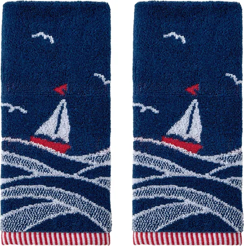 Miniatura 8 de SKL Home Americana Anchor - Juego de toallas de mano, 16 x 25 pulgadas, paquete de 2