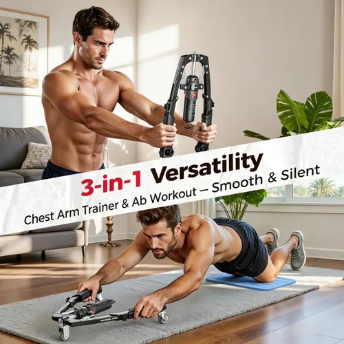 Miniatura 2 de FLYBIRD Torcedor de Pecho y Brazo y Entrenador de Core, equipo de entrenamiento de pecho CoreFlex Twister de potencia hidráulica, 22-440 libras