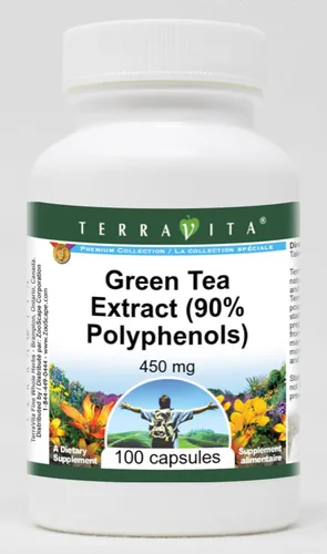 Extracto de té verde (90% polifenoles) - 450 mg (100 Cápsulas, ZIN: 514371)