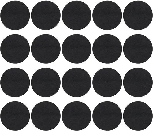 Miniatura 7 de PATIKIL Almohadilla de quemador de incienso de 1.8 pulgadas de diámetro, paquete de 20 soportes de incienso de aluminio negro para recoger cenizas