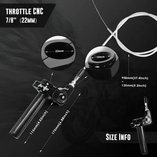 Miniatura 4 de Cable de acelerador para motocicleta de 0.866 in CNC de aluminio rápido para CRF50 CRF70 70 110 70CC 110CC IRBIS 125 250 Dirt Pit Bike Accesorios