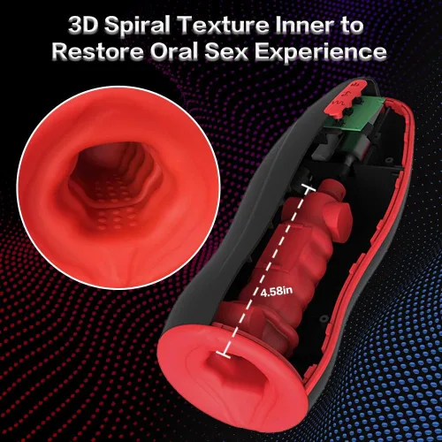 Miniatura 3 de Masturbador automático de 360° con oscilación cónica masculina, juguetes sexuales para adultos, calefacción vibratoria de mamada, manos libres