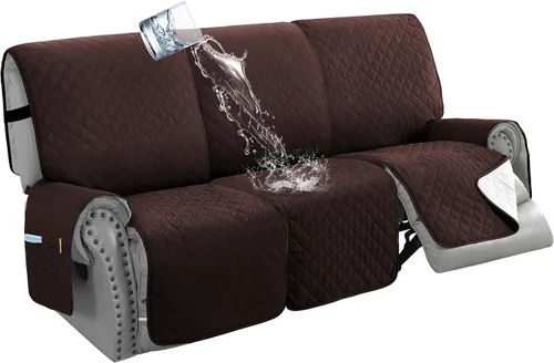 Miniatura 17 de H.VERSAILTEX Funda de sofá reclinable 100% impermeable con bolsillo para 2 asientos, antideslizante, suave, lavable, protector de muebles