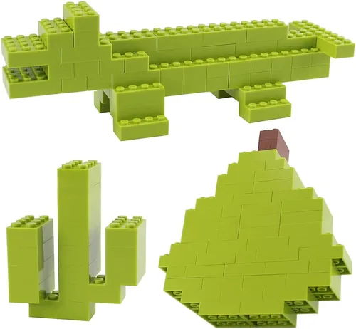 Miniatura 3 de Ladrillos de 2 x 4, lima, 320 piezas partes de color verde amarillento, kit de construcción clásico, conjunto de juego creativo, bloques de juguete