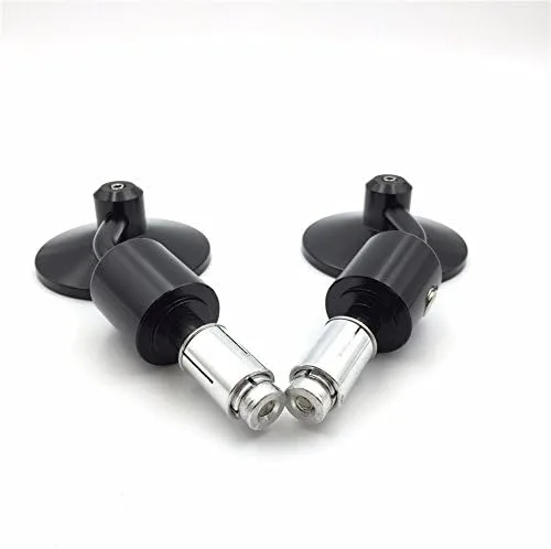 Miniatura 5 de HONGK - Juego de espejos redondos negros para motocicleta de 7/8 pulgadas, compatible con CB1000R CB1300 CB600F Hornat CBF600 Shadow Valkyrie Magna