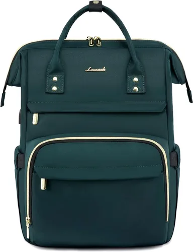 Miniatura 28 de LOVEVOOK Mochila para portátil de mujer, mochila de 15,6 pulgadas con cargador, mochila resistente al agua para profesores, mochila de trabajo
