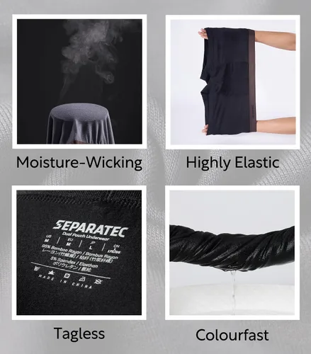 Miniatura 5 de Separatec - Calzoncillos tipo bóxer para hombre, 7 unidades, algodón, elásticos, separados