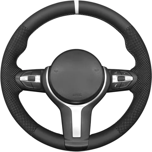 Miniatura 50 de MEWANT - Funda para volante de automóvil cosida a mano de Athsuede para BMW F87 M2 F80 M3 F82 M4 M5 F12 F13 M6 F85 X2 X5 M F86 X6 M F33 F30 M
