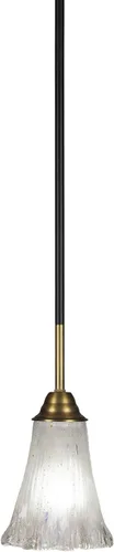 Miniatura 13 de Toltec Lighting Paramount - Mini colgante de 1 luz en acabado negro mate con cristal de arte perla de 7 pulgadas y estilo negro