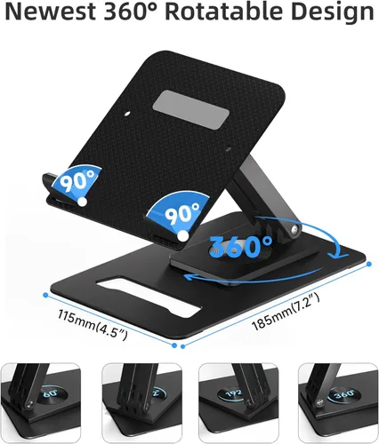 Miniatura 3 de Ingnok Soporte ajustable para tableta, soporte para monitor portátil compatible con monitor portátil, tableta, teléfono, iPad, Surface Pro, Kindle